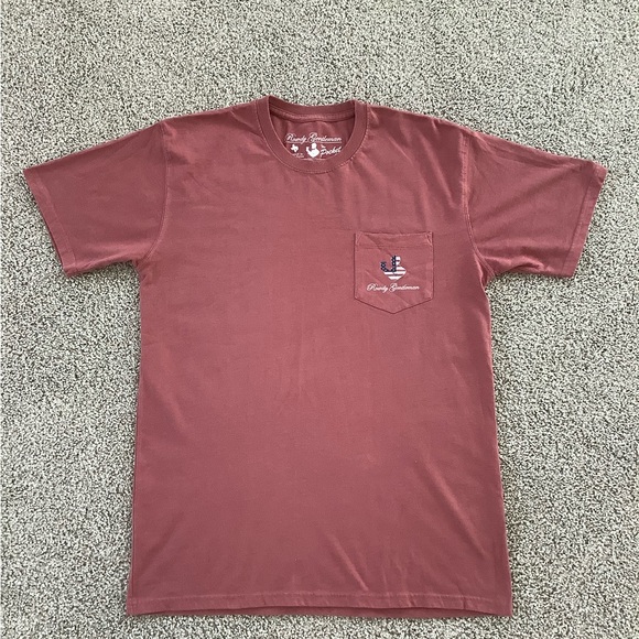 Rowdy Gentleman Men's Burgundy Short Sleeve Tee - Picture 1 of 5